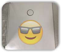 Anti-Rutsch Folie mit Digitaldruck - Strichgesicht - Cooles Gesicht mit Sonnenbrille