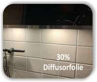 Zuschnitt Diffusorfolie 30% Lichtdurchlässigkeit - LED Filterfolie