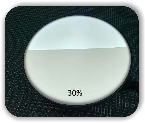 Runde Filterfolie LED Filterfolie Warmlichtfilter Streifen Diffusorfolie 30% 