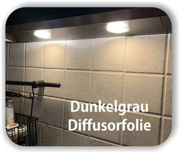 Zuschnitt Diffusorfolie Dunkelgrau - LED Filterfolie - Warmlicht