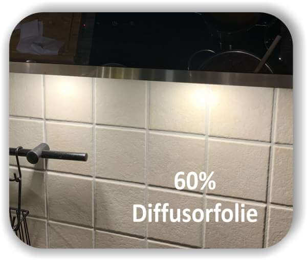 Zuschnitt Diffusorfolie 60% Lichtdurchlässigkeit - LED Filterfolie