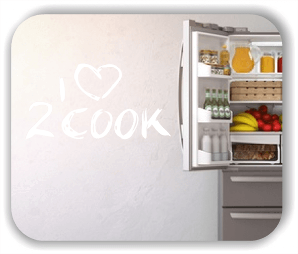 Wandtattoo - I Love 2 Cook