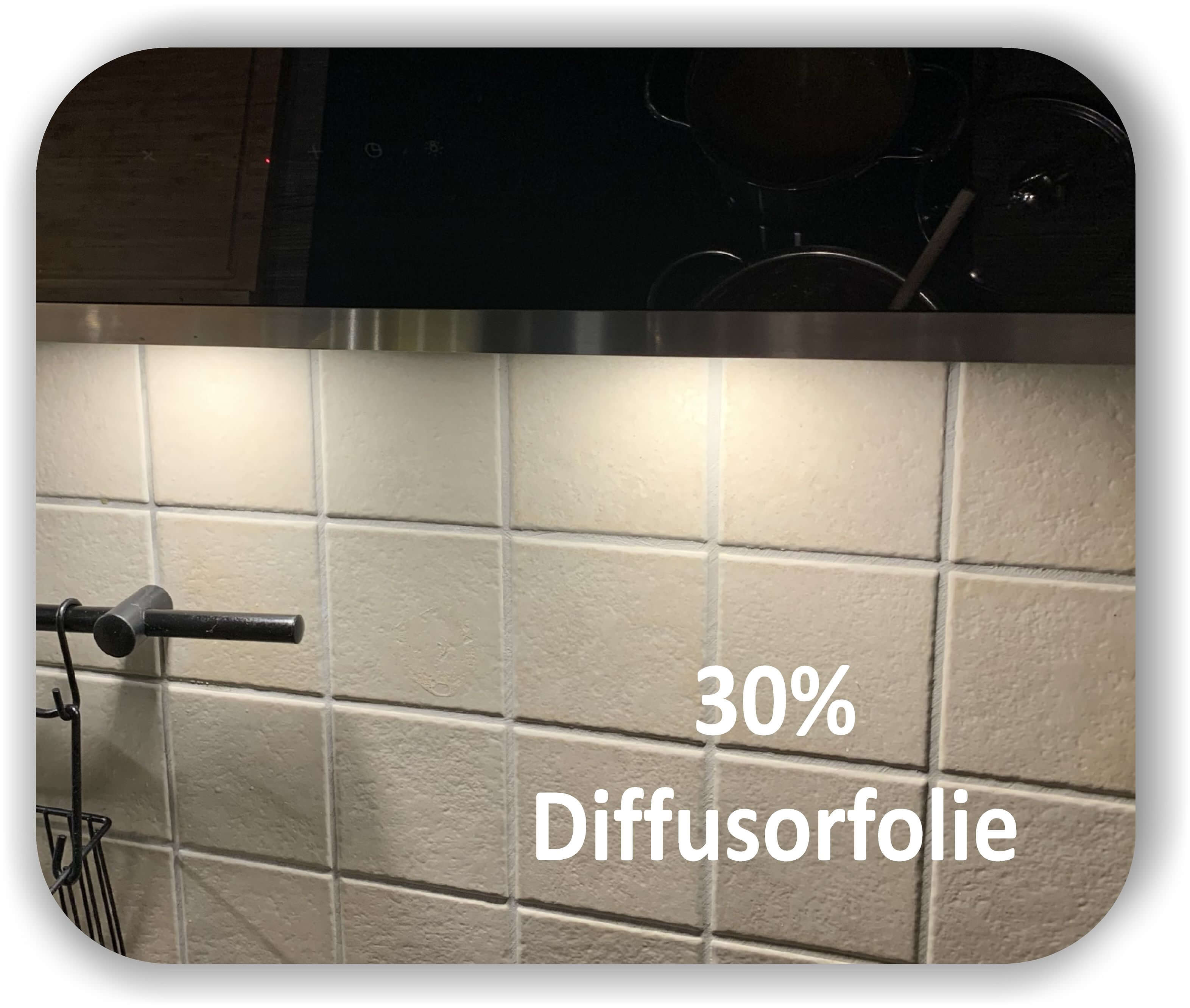 Zuschnitt Diffusorfolie 30% Lichtstreuung - LED Filterfolie
