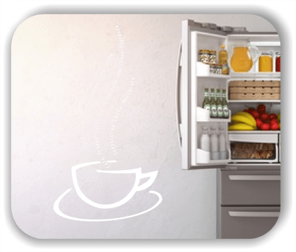 Wandtattoo Küche - Kleine Kaffeetasse mit Untertasse