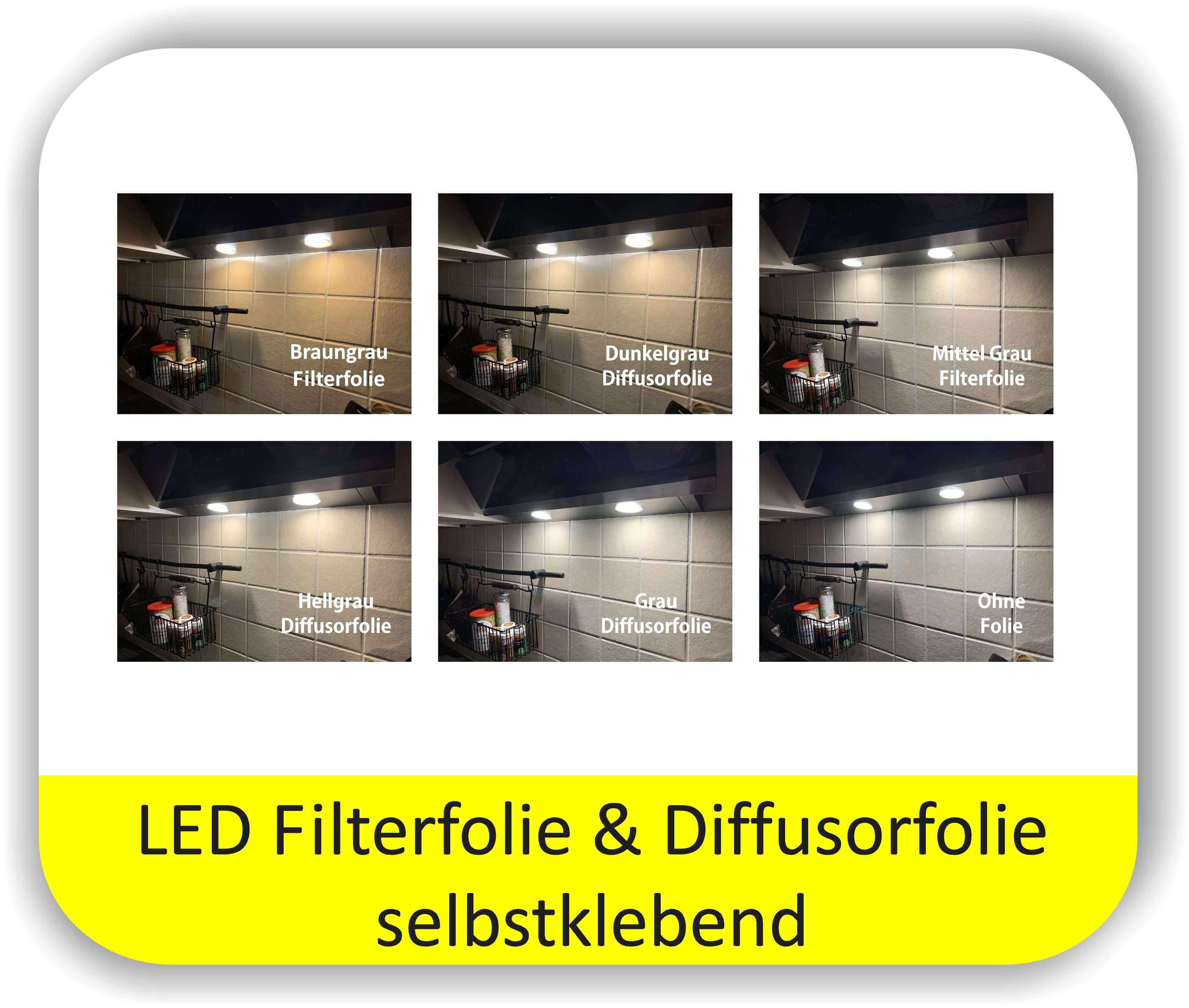 FARBFILTERFOLIE MIX SELBSTKLEBEND, Folie für LED Panel